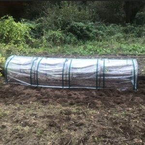 Portable Tunneled Greenhouse With 4 Zippered Doors, Water UV Fighting PVC Cover